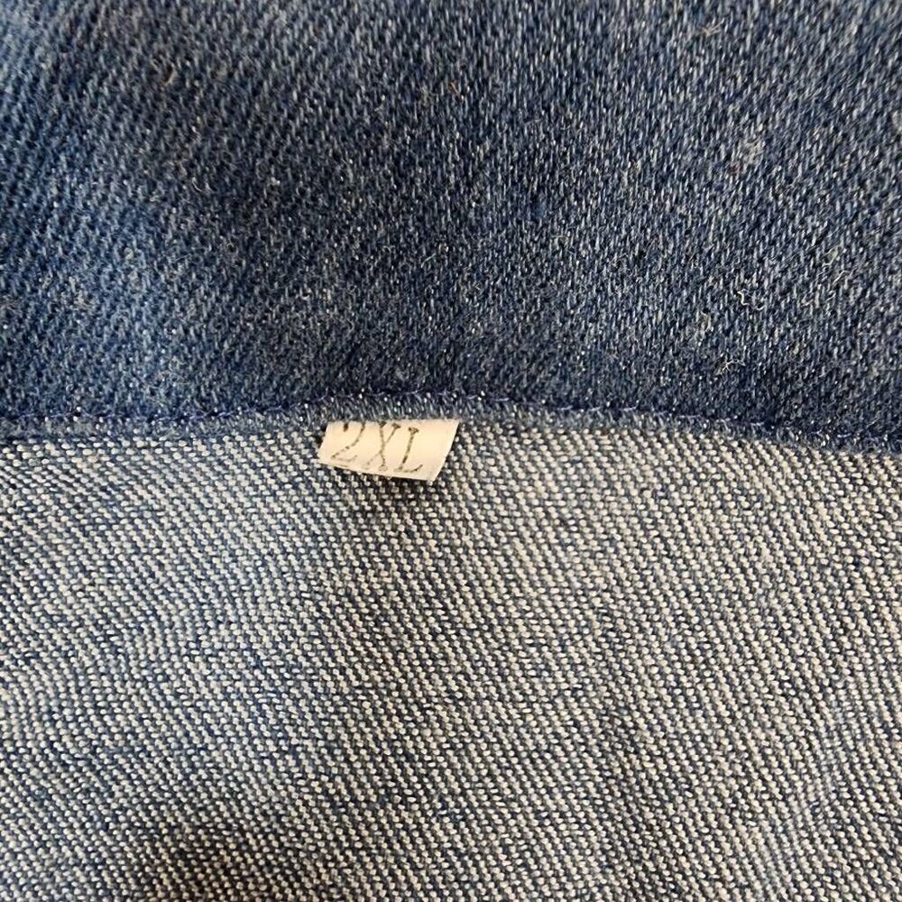 Women's Denim Jumpsuit V Neck Zip Up Short Sleeve Belted Jeans Romper XL - Picture 4 of 8